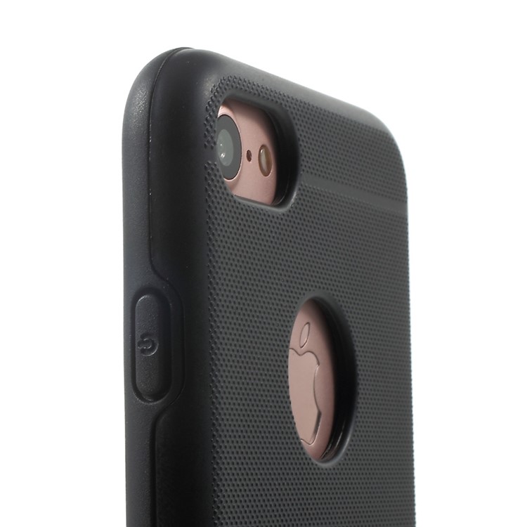 MOTOMO 2-in-1 TPU + PC Shockproof Hybrid Case for iPhone 7 4.7 inch - Black-5