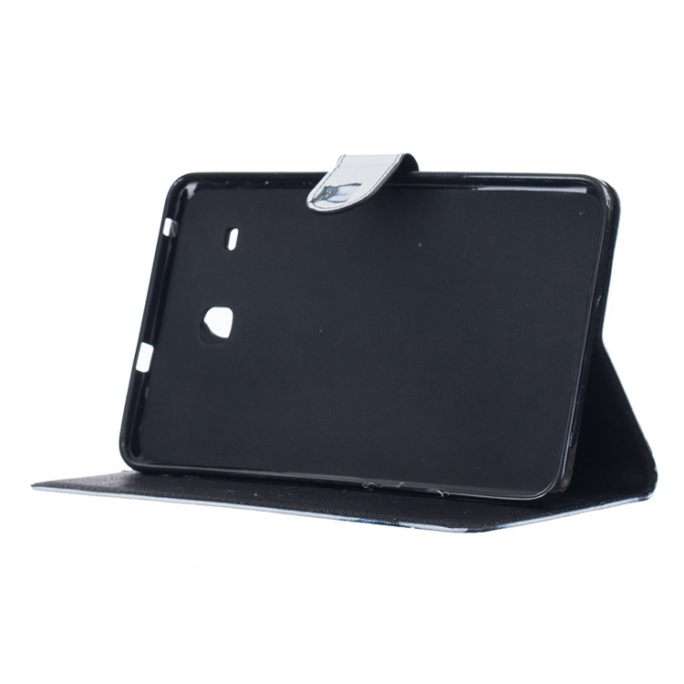 Patterned Flip Stand Leather Wallet Case for Samsung Galaxy Tab E 8.0 T375 T377 T377 - Cool Owl-4
