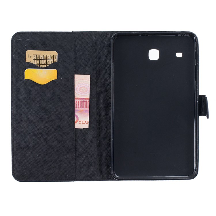 Patterned Flip Stand Leather Wallet Case for Samsung Galaxy Tab E 8.0 T375 T377 T377 - Cool Owl-6