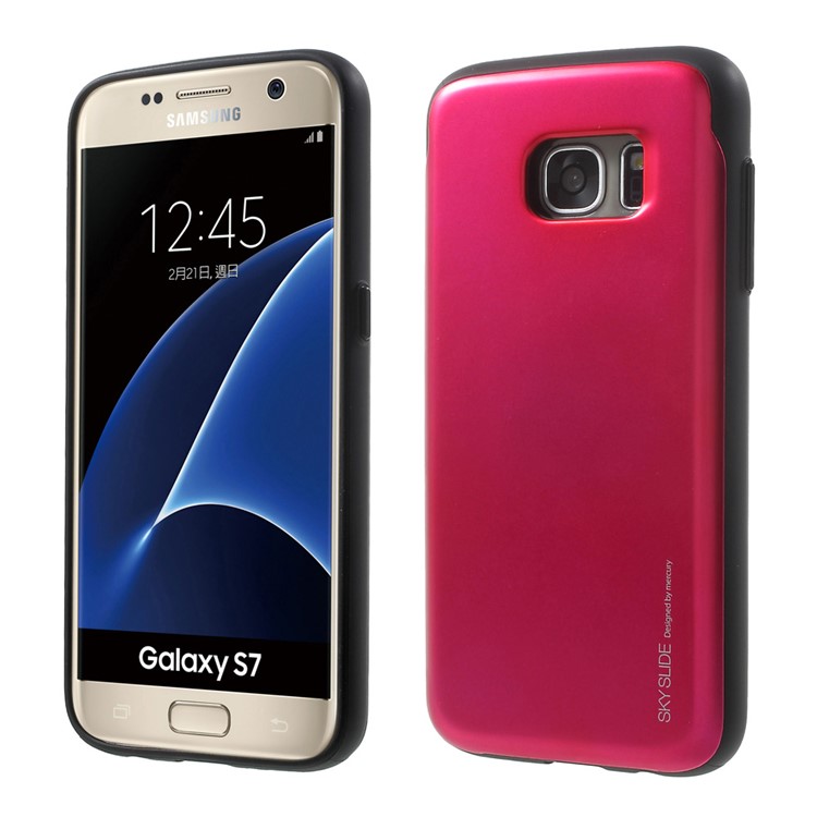 

MERCURY GOOSPERY Sky Slide PC TPU Bumper Case with Card Slot for Samsung Galaxy S7 G930 - Rose