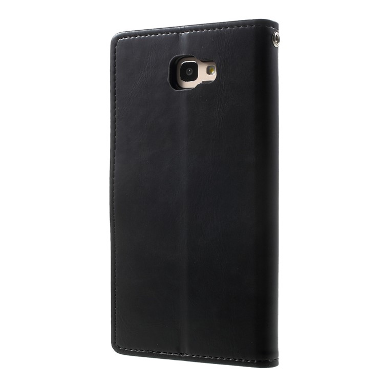 MERCURY GOOSPERY Blue Moon Leather Wallet Case for Samsung Galaxy J7 Prime/On7 2016 - Black-2
