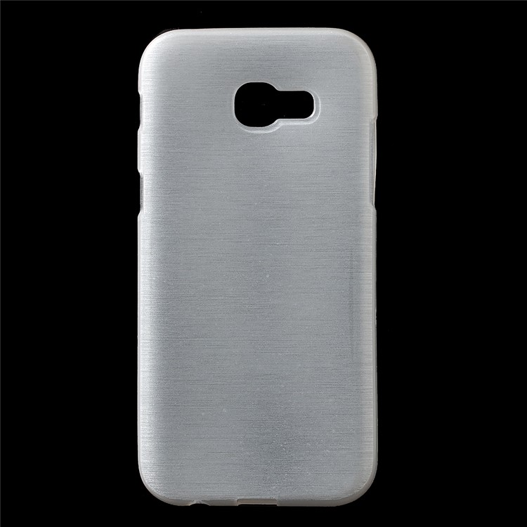 Glossy Outer Brushed Inner TPU Case for Samsung Galaxy A3 (2017) - White-1