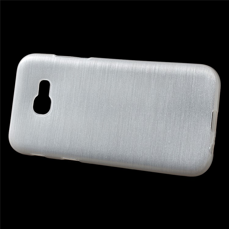 Glossy Outer Brushed Inner TPU Case for Samsung Galaxy A3 (2017) - White-2