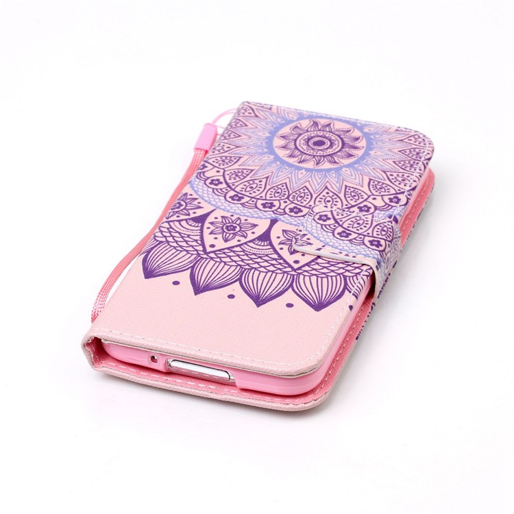 Patterned Leather Wallet Case for Samsung Galaxy S5 G900 with Strap - Bohemian Pattern-5