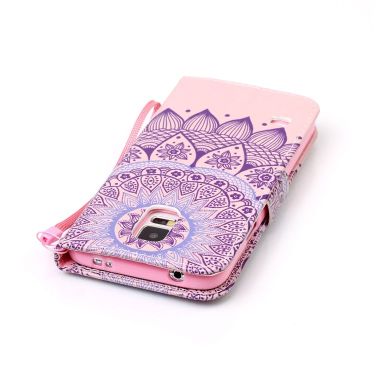 Patterned Leather Wallet Case for Samsung Galaxy S5 G900 with Strap - Bohemian Pattern-6