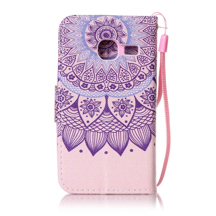 Pattern Design Wallet Leather Case for Samsung Galaxy J1 mini - Mandala Pattern-2