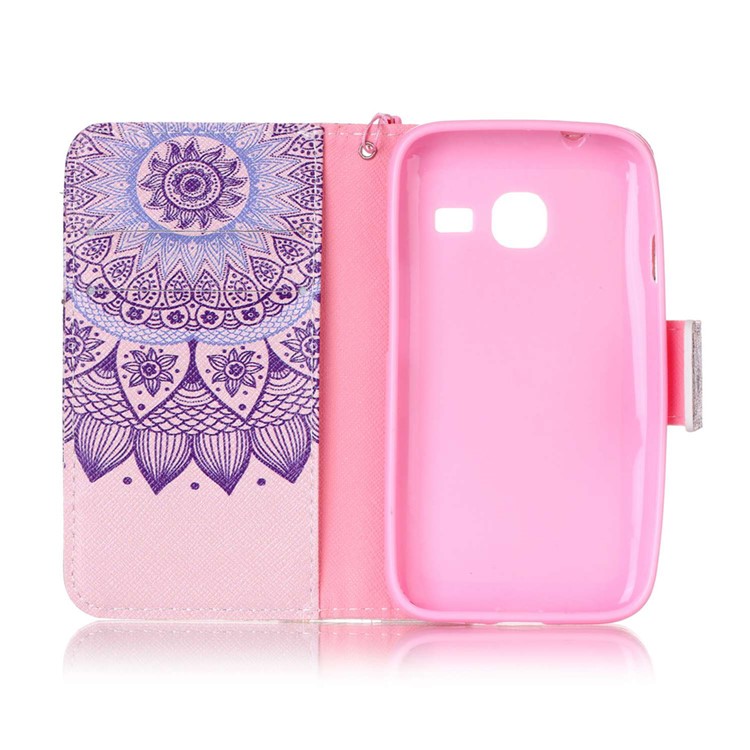 Pattern Design Wallet Leather Case for Samsung Galaxy J1 mini - Mandala Pattern-3