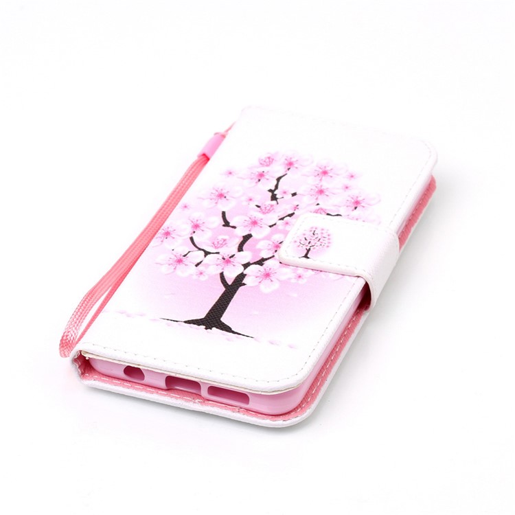 Patterned Wallet Leather Case with Strap for Samsung Galaxy A3 SM-A310F (2016) - Pretty Plum Flower-5