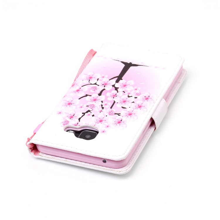 Patterned Wallet Leather Case with Lanyard for Samsung Galaxy A5 SM-A510F (2016) - Plum Blossom-6