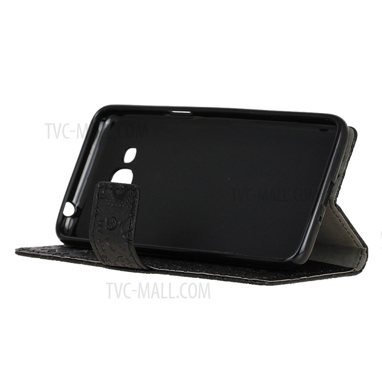Cartoon Graffiti Leather Stand Wallet Phone Case for Samsung Galaxy J2 Prime - Black-4
