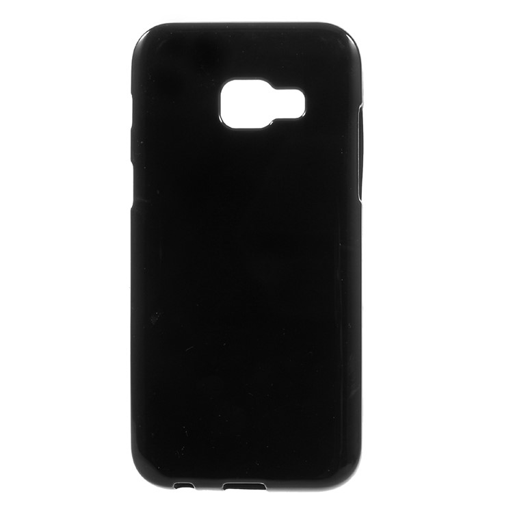 Solid Color Jelly TPU Case for Samsung Galaxy A3 (2017) - Black-1