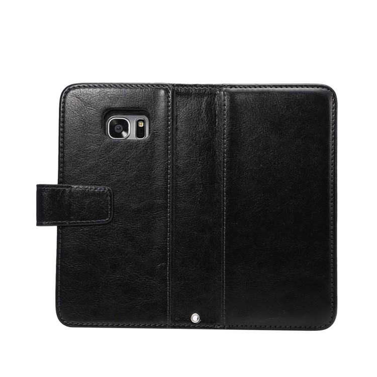 Detachable 9 Card Slots Leather Wallet Case for Samsung Galaxy S7 Edge G935 - Black-7
