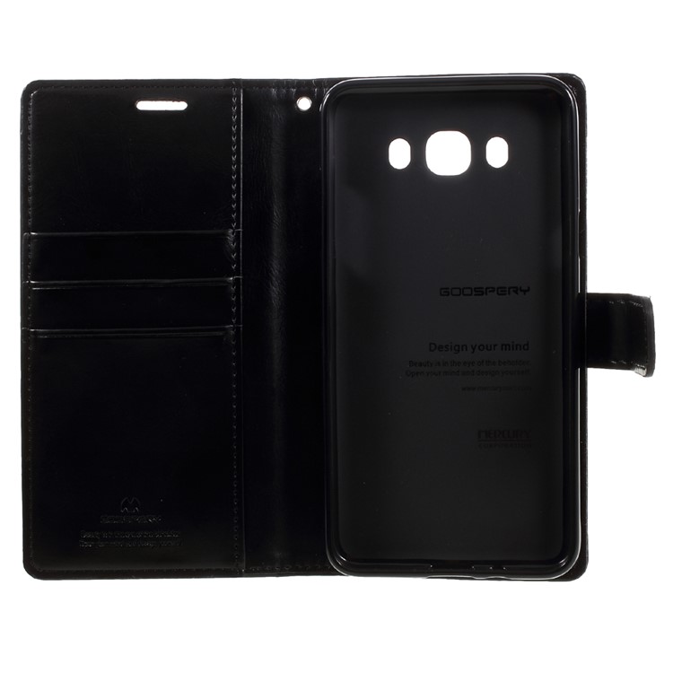 MERCURY GOOSPERY Blue Moon Wallet Leather Case for Samsung Galaxy J7 (2016) J710 - Black-11