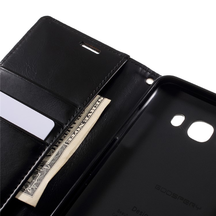 MERCURY GOOSPERY Blue Moon Wallet Leather Case for Samsung Galaxy J7 (2016) J710 - Black-9