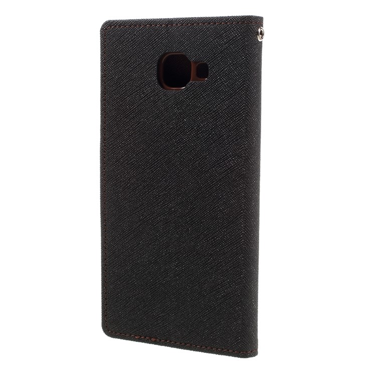MERCURY GOOSPERY Fancy Diary Leather Case for Samsung Galaxy A8 (2016) A810 - Brown / Black-2
