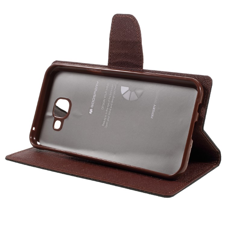 MERCURY GOOSPERY Fancy Diary Leather Case for Samsung Galaxy A8 (2016) A810 - Brown / Black-4