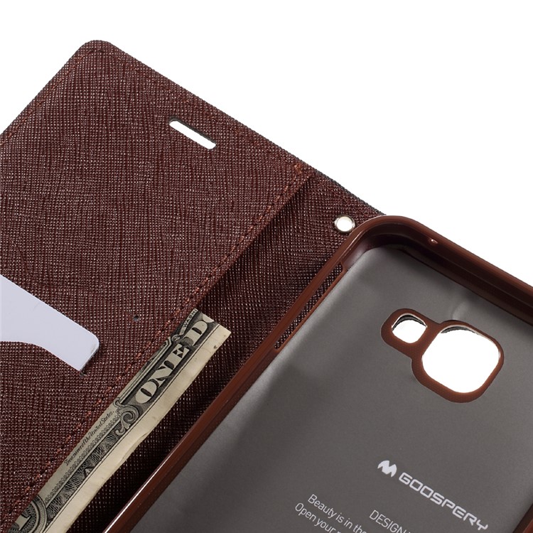 MERCURY GOOSPERY Fancy Diary Leather Case for Samsung Galaxy A8 (2016) A810 - Brown / Black-9