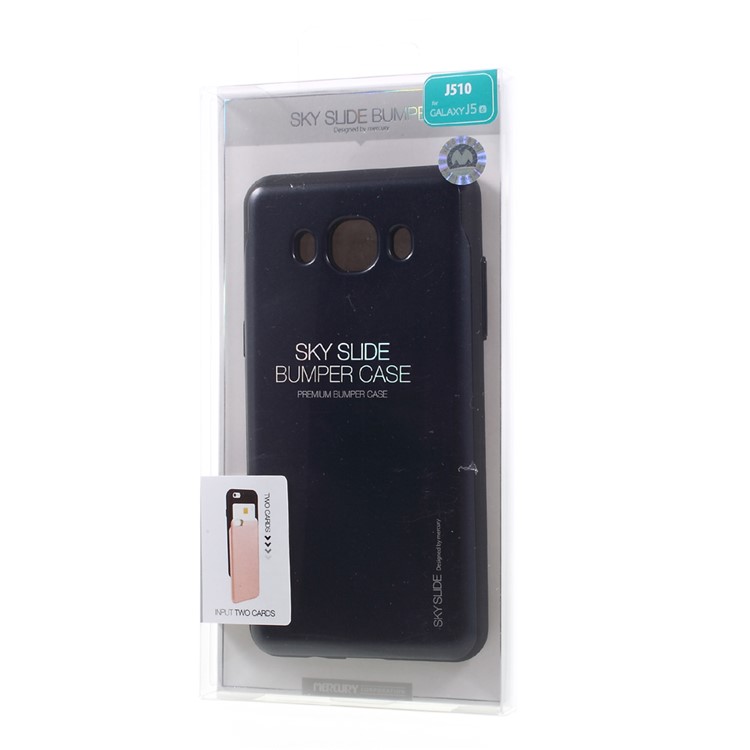 MERCURY GOOSPERY Sky Slide Bumper Case for Samsung Galaxy J5 (2016) J510 PC TPU Hybrid Cover - Black-8