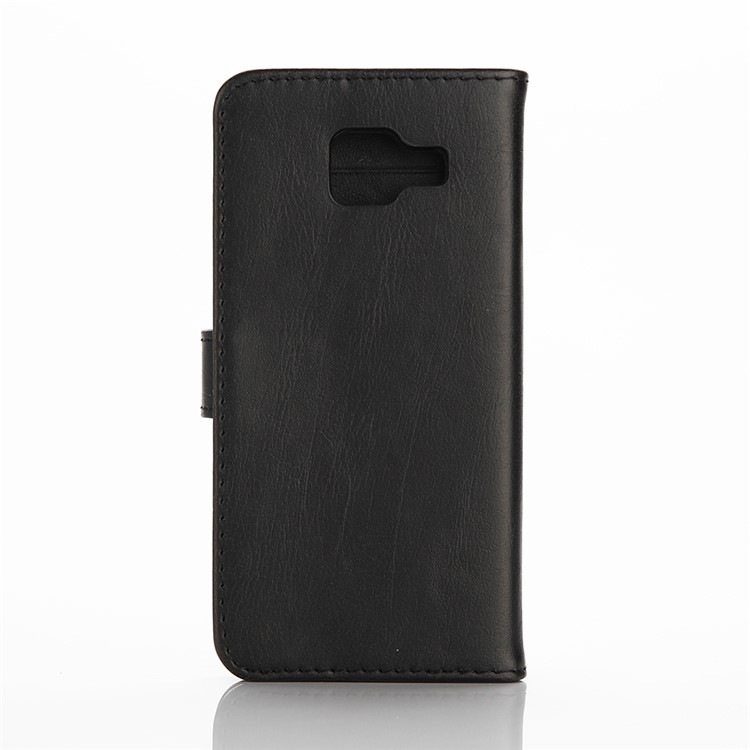 Crazy Horse Leather Wallet Phone Case for Samsung Galaxy J7 Prime / On7 2016 - Black-2