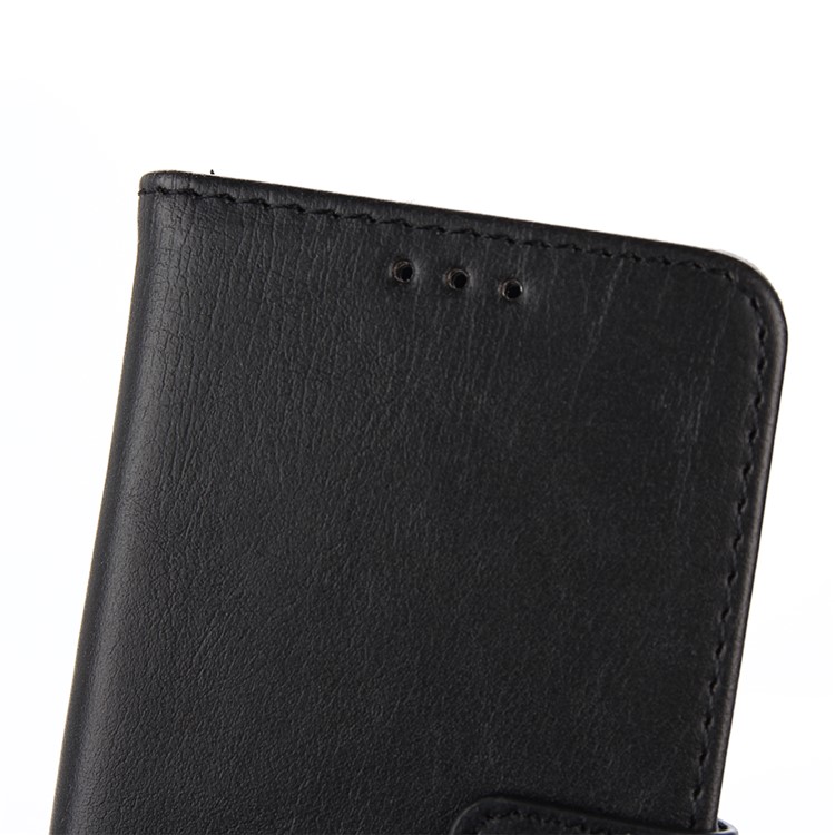 Crazy Horse Leather Wallet Phone Case for Samsung Galaxy J7 Prime / On7 2016 - Black-6