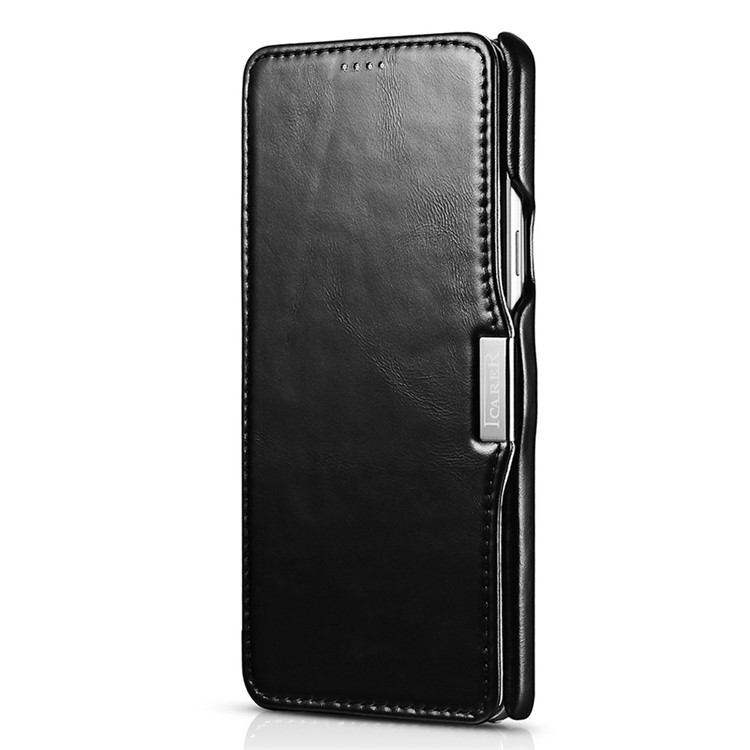 ICARER Vintage Series Genuine Leather Card Holder Phone Case for Samsung Galaxy Note5 SM-N920 - Black-2