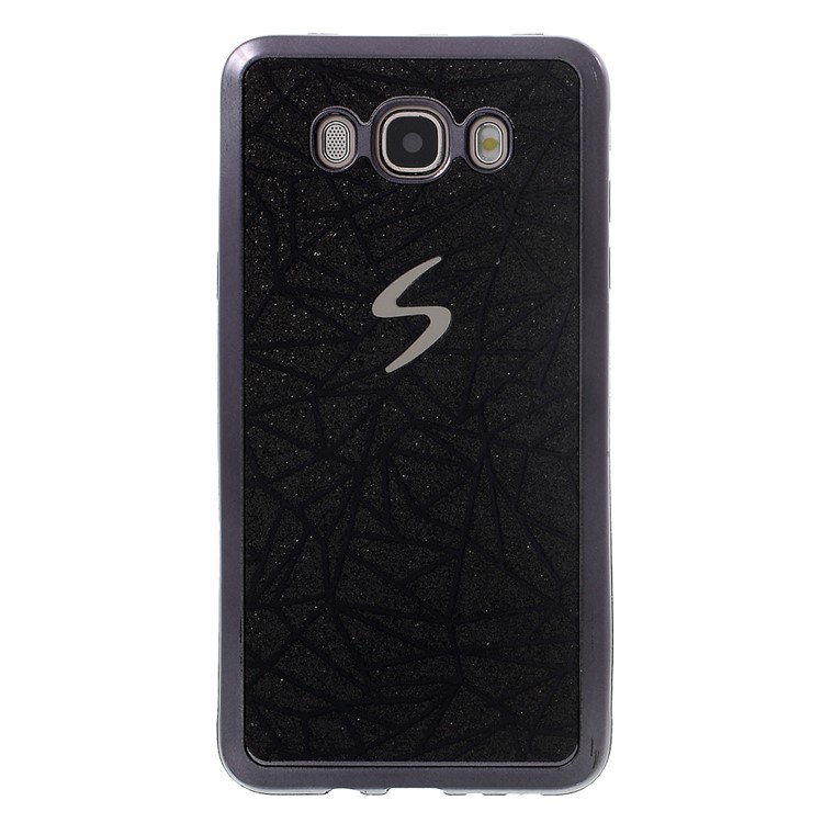 Branch Design Glitter Powder Plating TPU Case for Samsung Galaxy J5 (2016) SM-J510 - Black-2