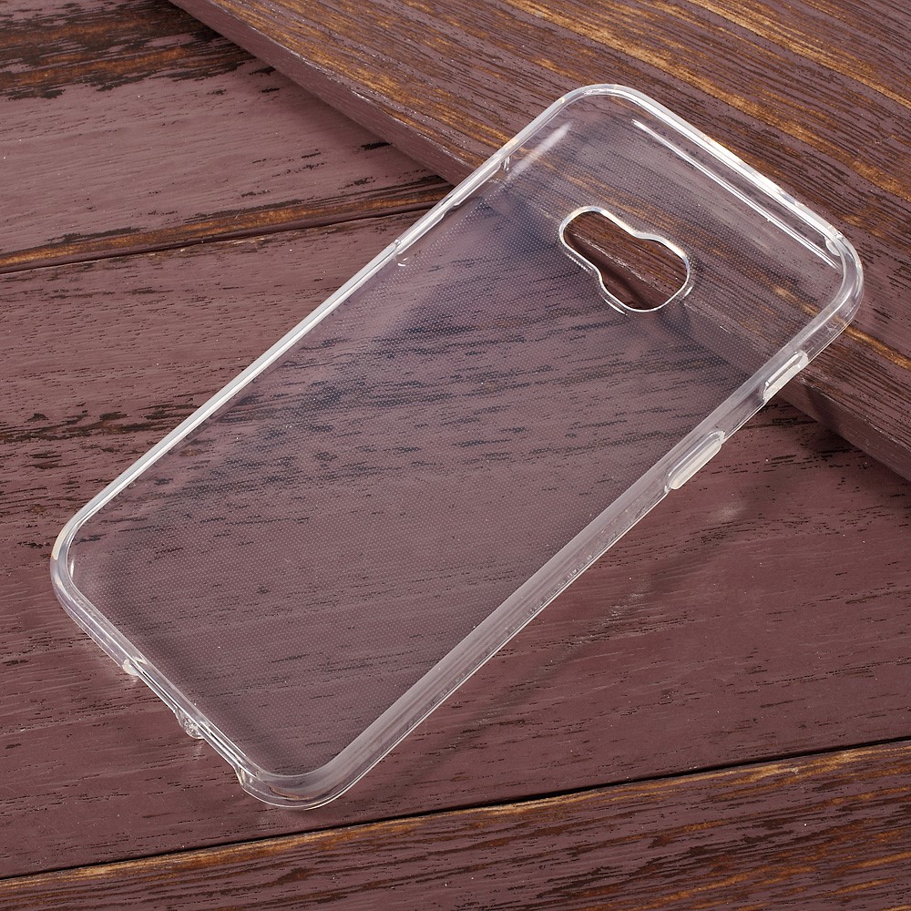 Clear Glossy TPU Gel Case for Samsung Galaxy A3 (2017) Watermark Resistant - Transparent-2
