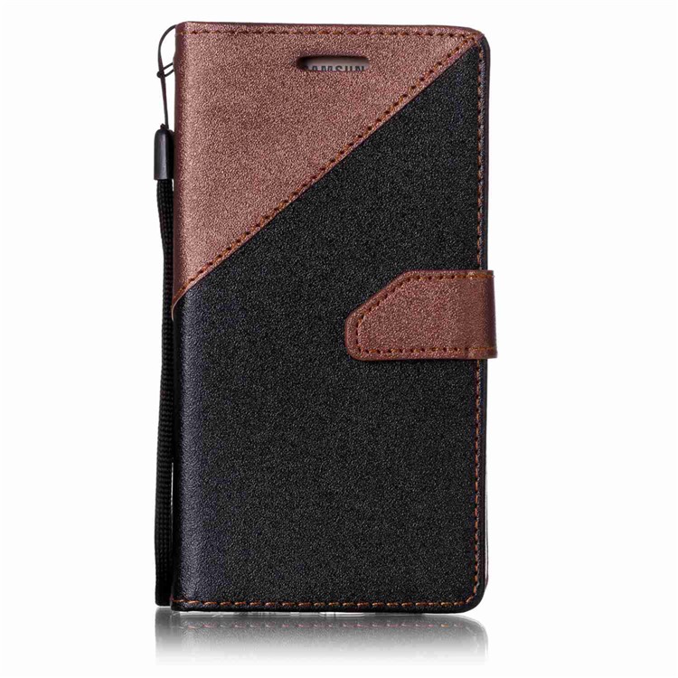 

Splicing Leather Card Holder Stand Phone Cover for Samsung Galaxy J5 (2016) SM-J510 - Purple