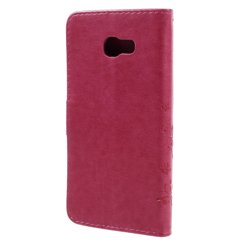 Butterfly Flowers Magnetic Leather Stand Case for Samsung Galaxy A5 (2017) - Rose-3