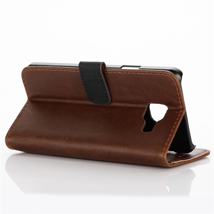 Rétro style magnétique cuir Flip Case pour Samsung Galaxy A5 (2017) - Café-5