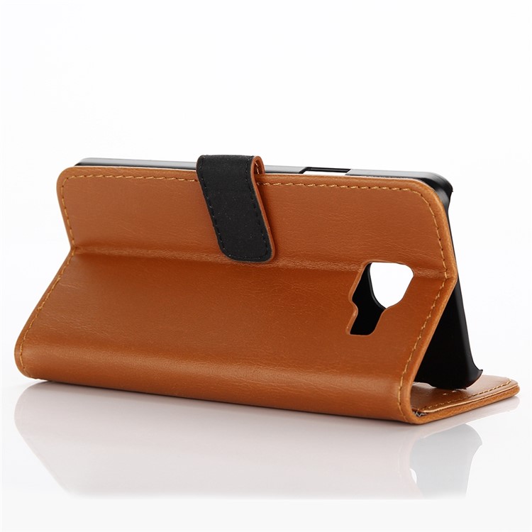 Retro Style Leather Stand Card Slots Cover for Samsung Galaxy A5 (2017) - Brown-5