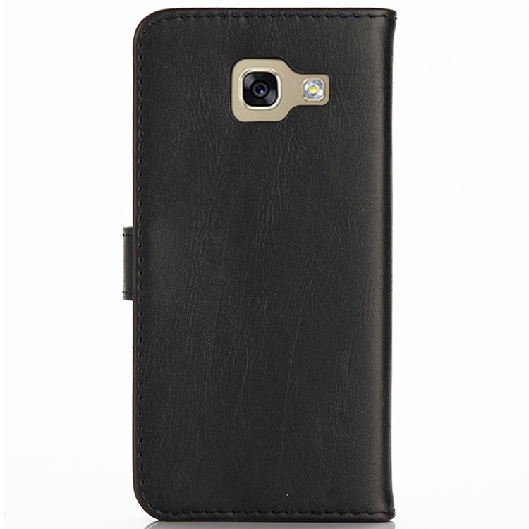 Retro Style Crazy Horse PU Leather Wallet Case for Samsung Galaxy A3 (2017) - Black-3
