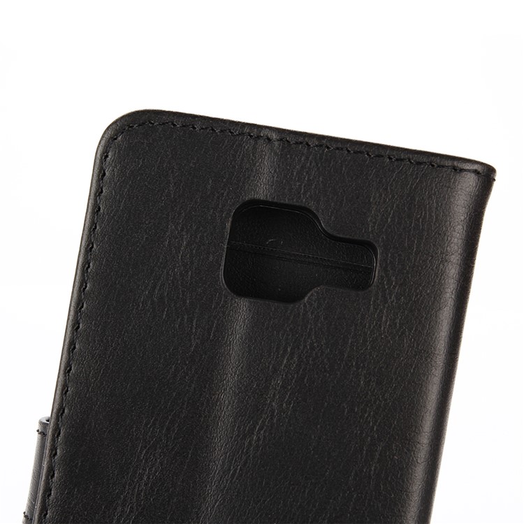 Retro Style Crazy Horse PU Leather Wallet Case for Samsung Galaxy A3 (2017) - Black-8