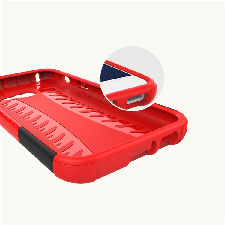 Anti-slip PC + TPU Hybrid Shell with Kickstand for Samsung Galaxy A3 (2017) - Red-7