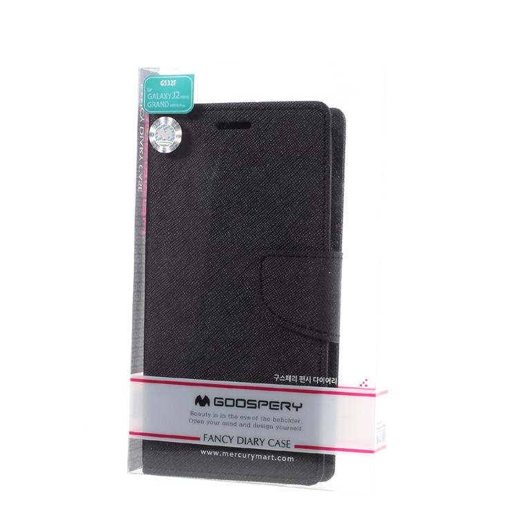 MERCURY GOOSPERY Fancy Diary Leather Case for Samsung Galaxy J2 Prime - Black-11