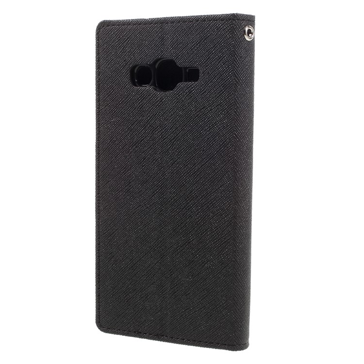 MERCURY GOOSPERY Fancy Diary Leather Case for Samsung Galaxy J2 Prime - Black-2