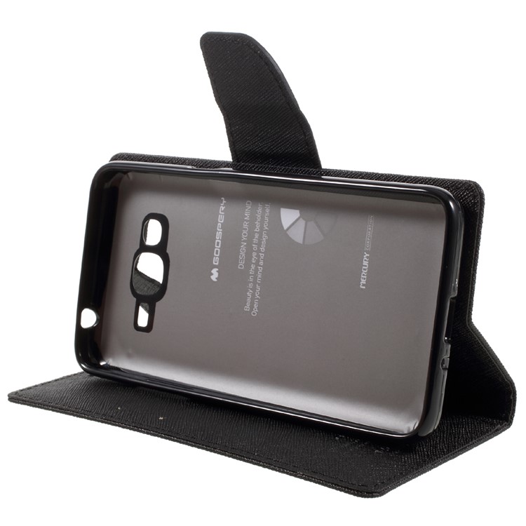 MERCURY GOOSPERY Fancy Diary Leather Case for Samsung Galaxy J2 Prime - Black-4