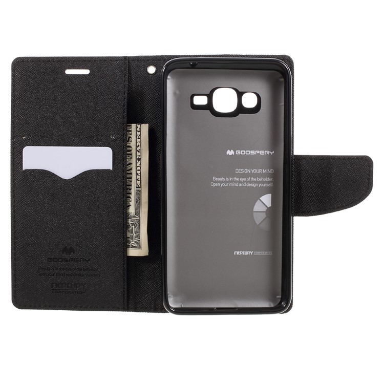 MERCURY GOOSPERY Fancy Diary Leather Case for Samsung Galaxy J2 Prime - Black-6