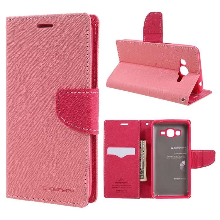 

MERCURY GOOSPERY Fancy Diary Leather Phone Casing for Samsung Galaxy J2 Prime - Pink