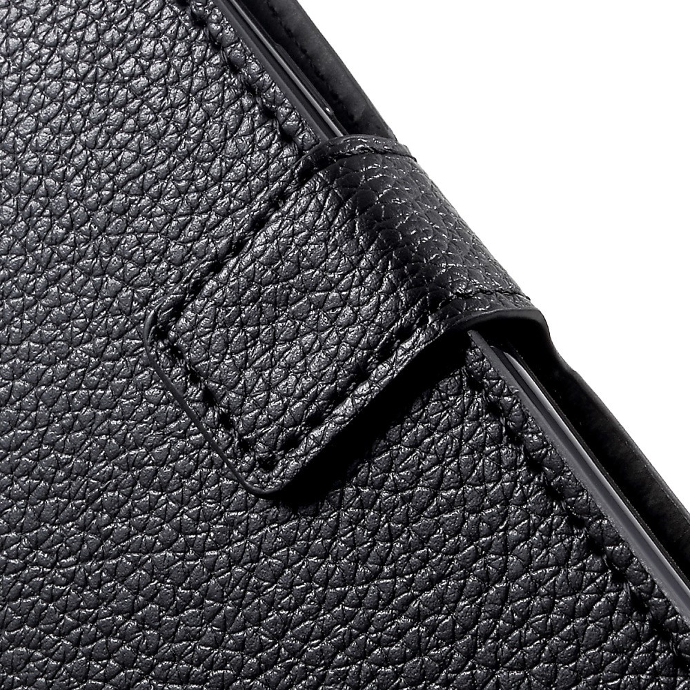 Porta Flip Suporte Caixa De Telefone De Couro Magnético Para Samsung Galaxy A5 (2017) Textura Litchi - Preto-7