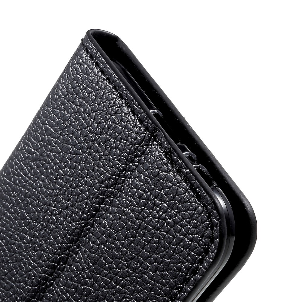 Porta Flip Suporte Caixa De Telefone De Couro Magnético Para Samsung Galaxy A5 (2017) Textura Litchi - Preto-9