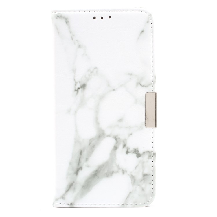 Marmor Textur Leder Brieftasche Telefonabdeckung für Samsung Galaxy S6 G920 - grau-3