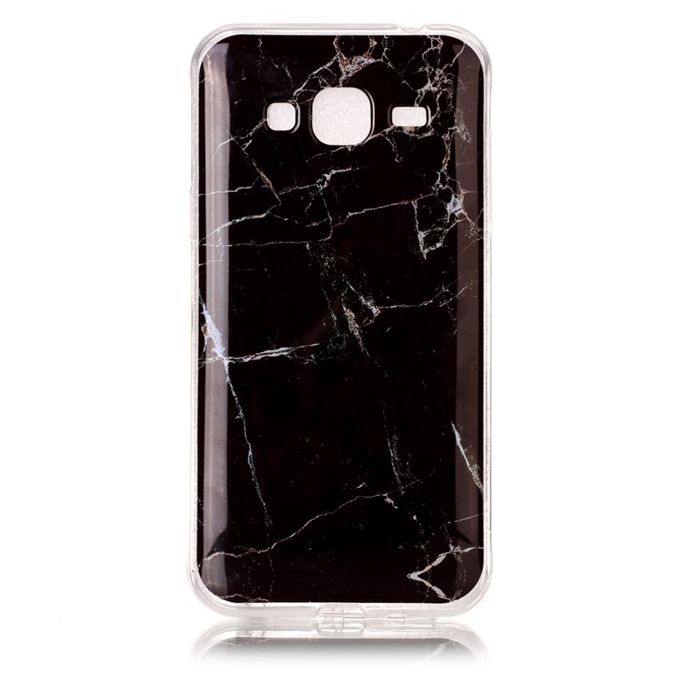 Marbre Motif IMD Gel TPU Cas Pour Samsung Galaxy J3 (2016) J310 / J3 - Noir-2