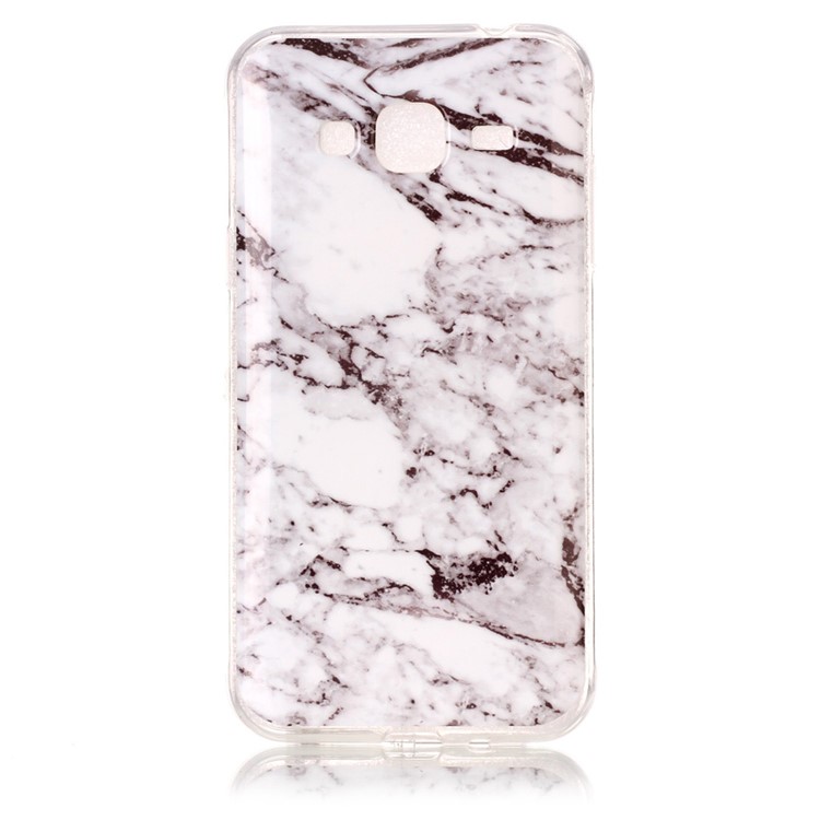 IMD Marble Pattern Gel TPU Tampa móvel para Samsung Galaxy J3(2016) J310 / J3 - cinza-2