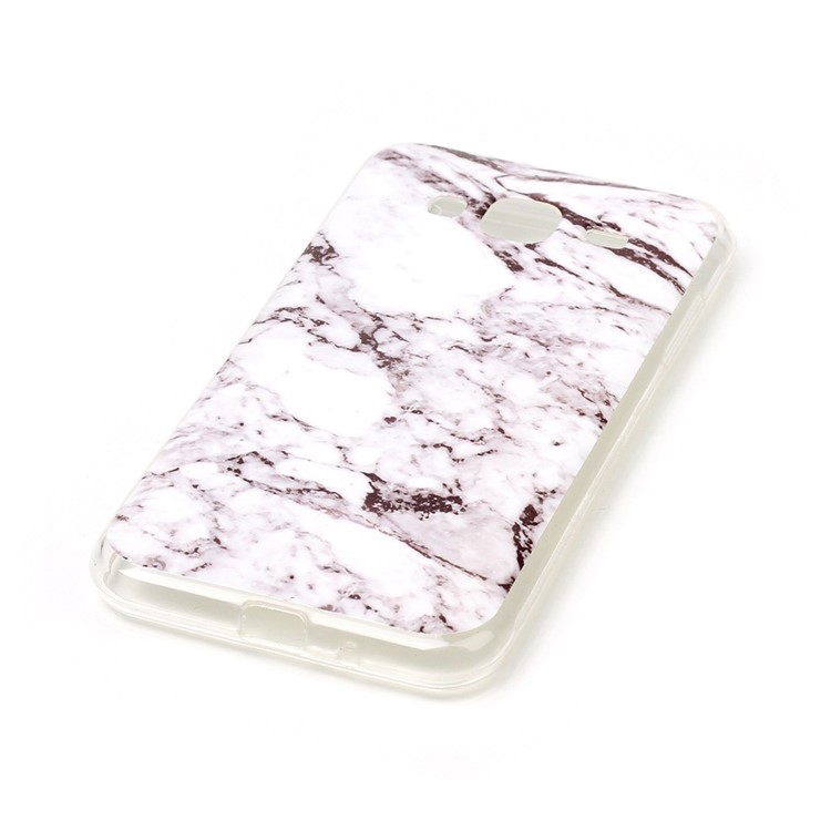 IMD Marble Pattern Gel TPU Tampa móvel para Samsung Galaxy J3(2016) J310 / J3 - cinza-3