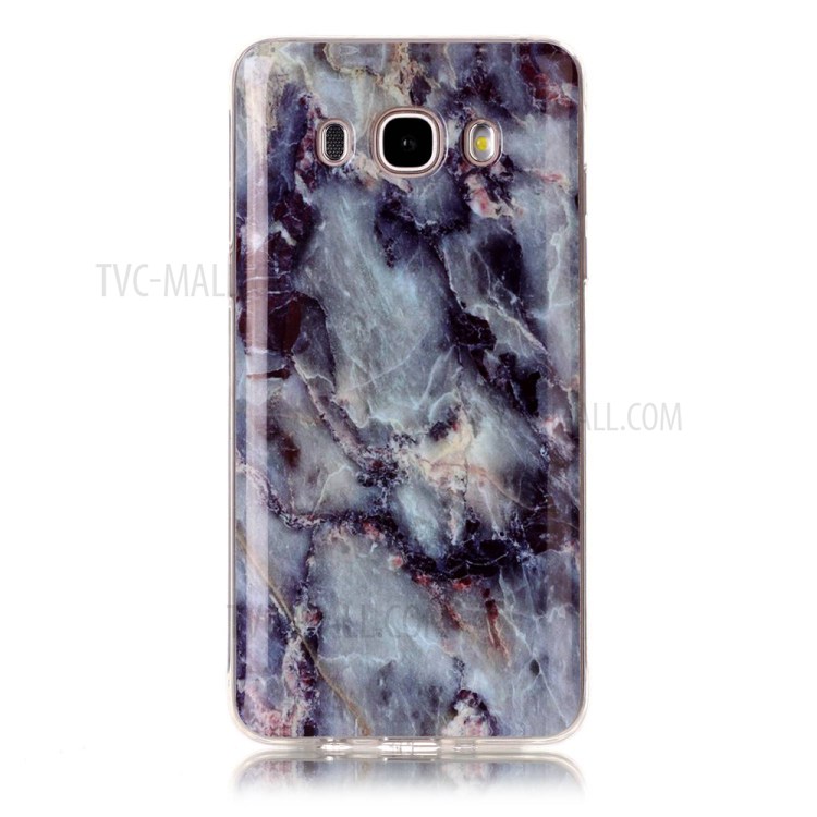 Marble Texture IMD Soft TPU Back Cover for Samsung Galaxy J5 (2016) J510 - Black Blue-2