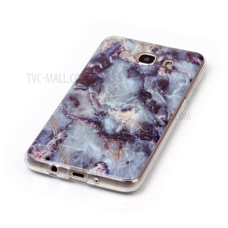 Marble Texture IMD Soft TPU Back Cover for Samsung Galaxy J5 (2016) J510 - Black Blue-4