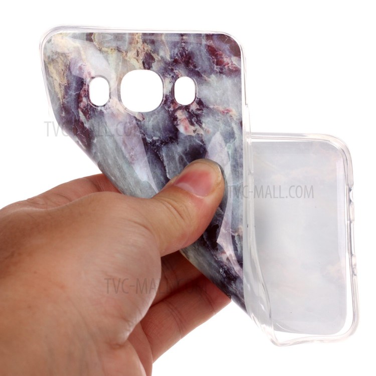 Marble Texture IMD Soft TPU Back Cover for Samsung Galaxy J5 (2016) J510 - Black Blue-6