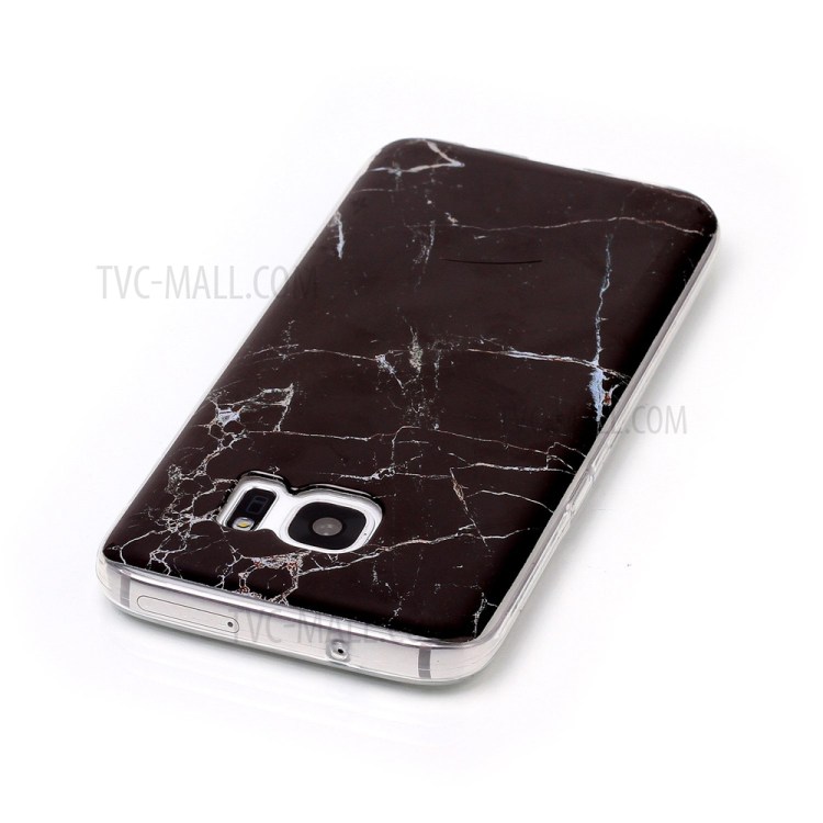 Weicher TPU Telefonkasten Des IMD-Marmormusters Für Samsung-Galaxie S7 G930 - Schwarz-5