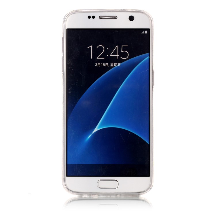 Marmor Muster IMD Weichen TPU Gelee Fall Für Samsung Galaxy S7 SM-G930 - Schwarz-3